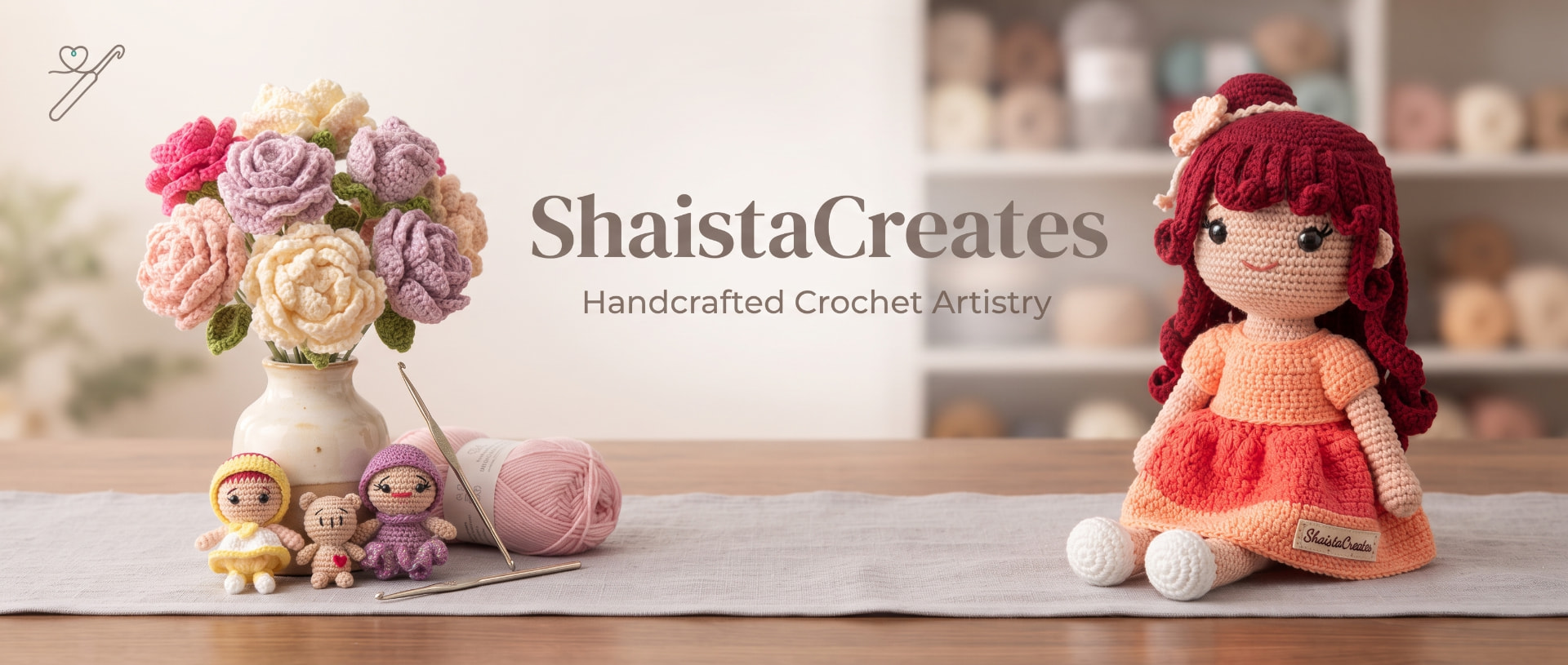 ShaistaCreates — handcrafted crochet dolls, flowers and yarn